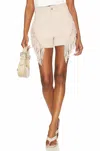 Blanknyc Suede Fringe Short In Beach Walk In Multi
