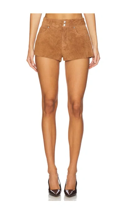 Blanknyc Suede Hot Short In Tan