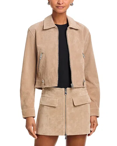 Blanknyc Suede Jacket In Brown