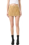Blanknyc Suede Micromini Skirt In Cinnamon Crunch