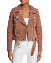 Blanknyc Annika Suede Moto Jacket In Coffee Bean