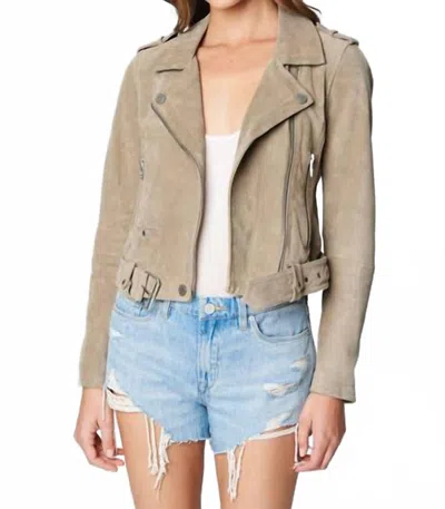 Blanknyc Suede Moto Jacket In Cream In Brown