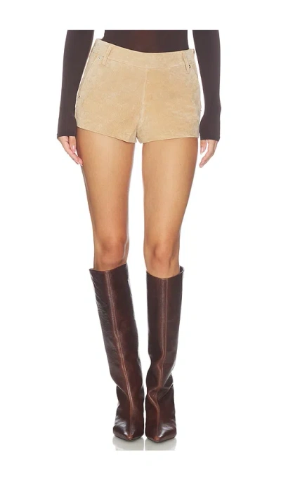Blanknyc Suede Shorts In Neutral