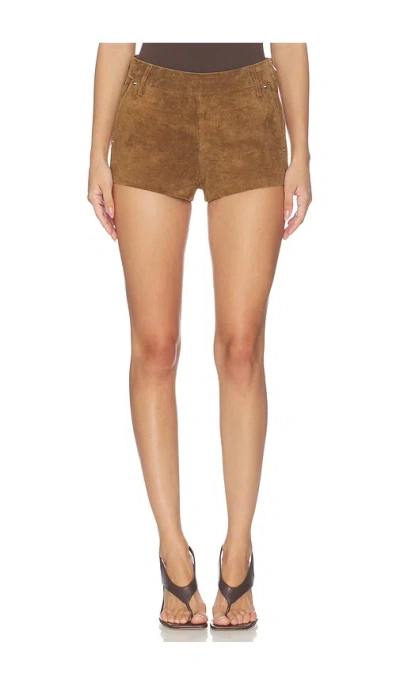 Blanknyc Suede Shorts In Brown