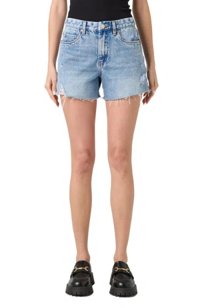 Blanknyc The Barrow Raw Hem Cutoff Denim Shorts In Off The Cuff