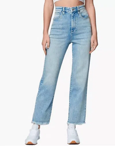 Blanknyc The Baxter Ribcage Raw Hem Straight Leg In Fdm In Blue
