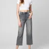 Blanknyc The Bazter Ribcage Straight Leg Wake Up Jeans In Wake Up Grey In Multi
