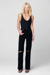 Blanknyc The Franklin High Rise Rip In Justified Jean In Black