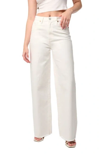 Blanknyc The Franklin Ribcage Fray Hem Wide Leg Jeans In See You Again