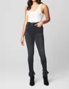 Blanknyc The Great Jones High Waist Frayed Hem Skinny Jeans In Falcon In Brown