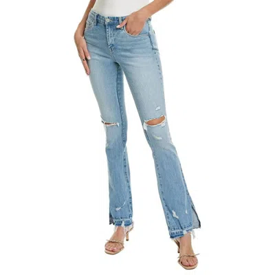 Blanknyc The Hoyt High Rise Mini Flare Jeans In No Thanks In Blue