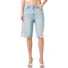 Blanknyc The Leonard Distressed Cutoff Denim Bermuda Shorts In Color Coded