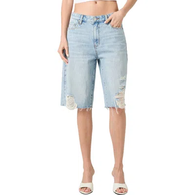 Blanknyc The Leonard Distressed Cutoff Denim Bermuda Shorts In Color Coded