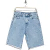 Blanknyc The Leonard Loose Distressed Cutoff Bermuda Shorts In Blue