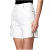 Blanknyc High Waist Cutoff Denim Carpenter Shorts In White