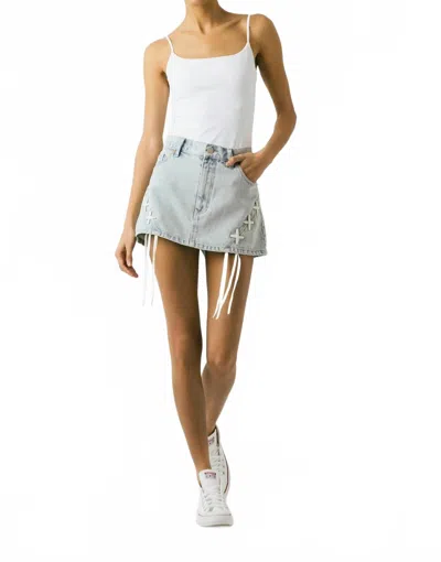Blanknyc Tie Breaker Mini Skirt In Blue