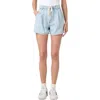 Blanknyc Tie Waist Denim Shorts In Sand Walk