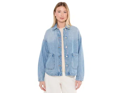 Blanknyc Together Again Denim Jacket Women's Coat Blue: Lg, Cotton/denim