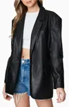 Blanknyc Faux Leather Blazer In Multi