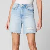 Blanknyc Womens Embellished Cut-off Shorts Denim Shorts In Blue