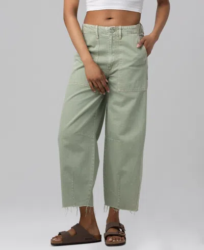 Blanknyc Women's Barrel-leg High-rise Jeans In Green