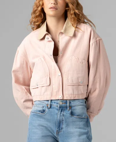 Blanknyc Women's Cropped Barn Jacket In Pink