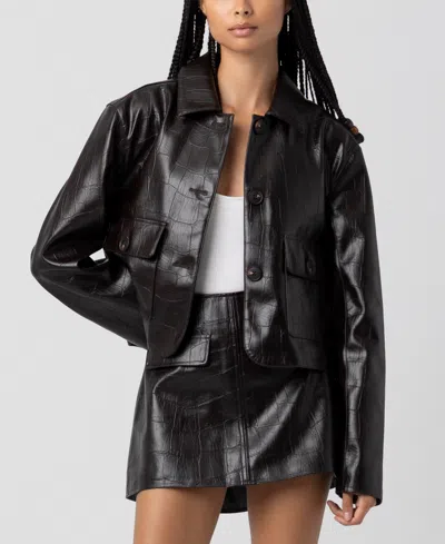 Blanknyc Women's Embossed Jacket In Brown