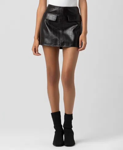 Blanknyc Women's Embossed Regular Rise Mini Skirt In Black