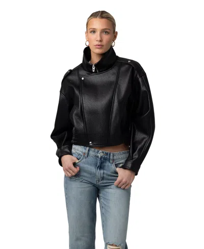 Blanknyc Women's High Mock Collar Jacket In Black