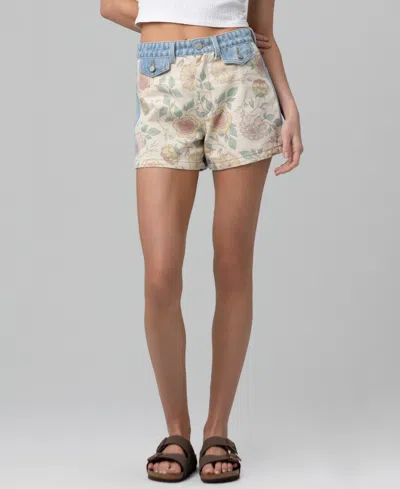 Blanknyc Women's In Blossom High-rise Shorts In Multi