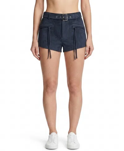 Blanknyc Women's Midnight Drift High-rise Suede Shorts In Black