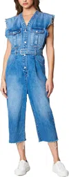BLANKNYC WOMEN'S SLEEVELESS DENIM JUMPSUIT IN INDIGO