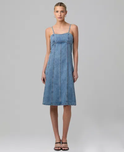 Blanknyc Women's Sleeveless Denim Midi Dress In Blue