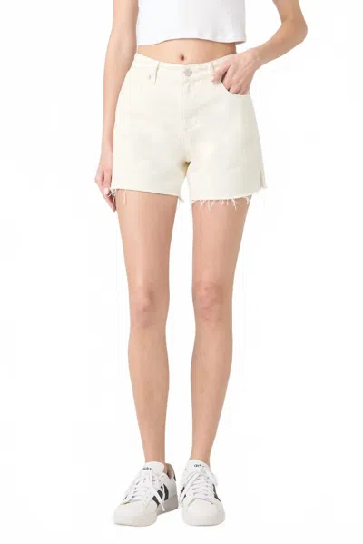 Blanknyc Women's Slits Pockets Shorts In Natural Denim In White