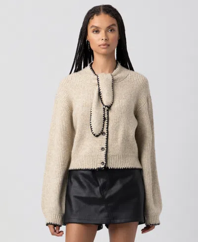 Blanknyc Women's Whipstitch Detail Cardigan In Pink
