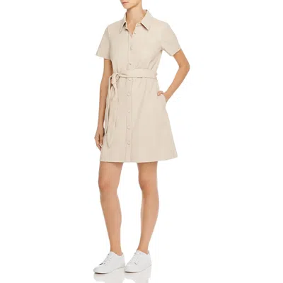 Blanknyc Womens Belted Collared Shirtdress In Neutral
