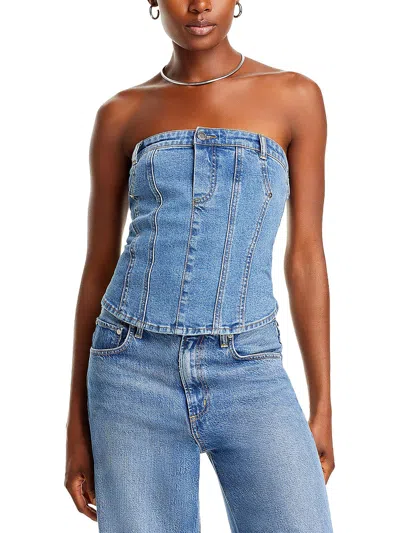Blanknyc Denim Bustier Top In Own It