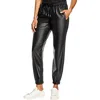 Blanknyc Womens Faux Leather Smocked Jogger Pants In Black