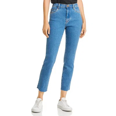 Blanknyc Womens High Rise Denim Cropped Jeans In Blue