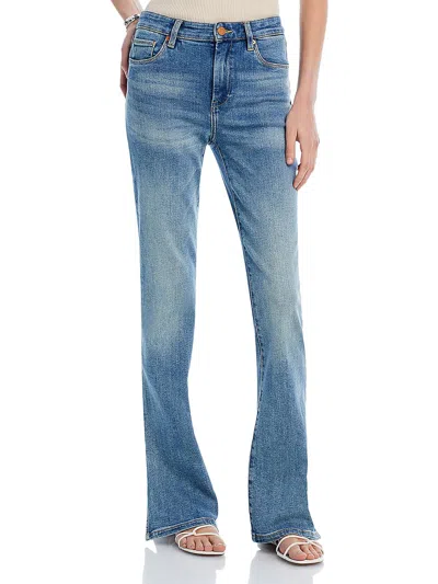 Blanknyc Womens High Rise Faded Flare Jeans In Blue