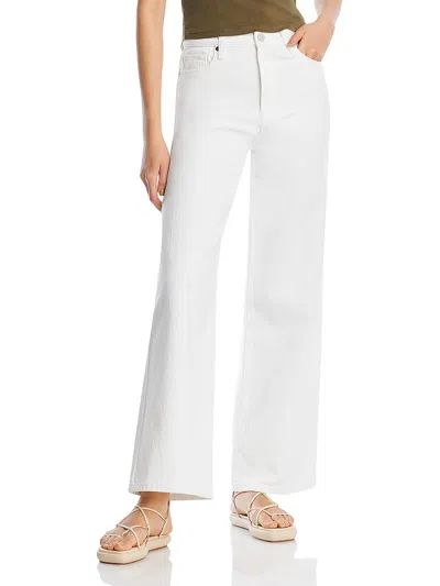 Blanknyc Womens High Rise Solid Wide Leg Jeans In White
