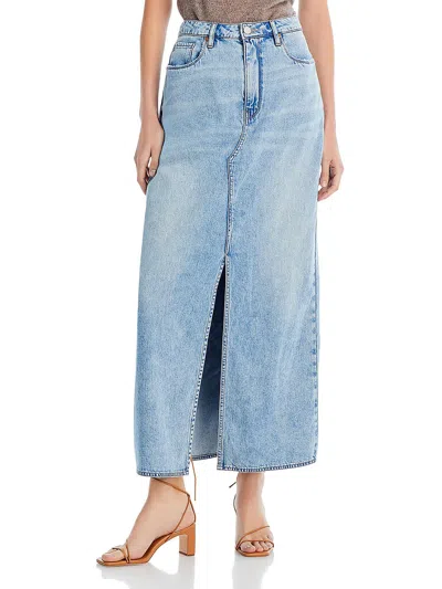 Blanknyc Womens Long Denim Denim Skirt In Multi