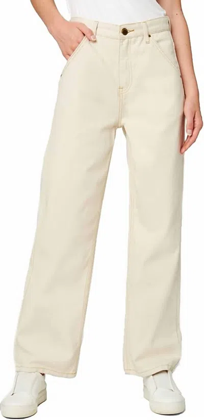Blanknyc Womens Straight Leg Twill Pants In Warm Whispers High Rise In Neutral
