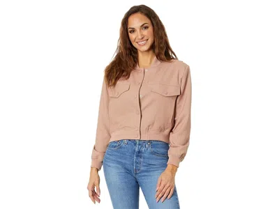 Blanknyc Woven Bomber Jacket With Pockets In Pink