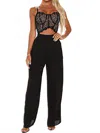 Blashe Romper Jumpsuit Lace Top In Black In Black