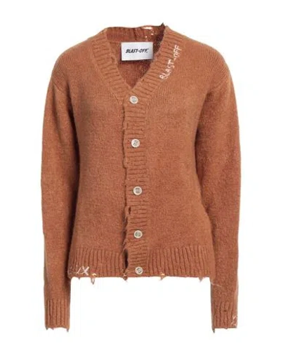 Blast-off Woman Cardigan Camel Size S Acrylic, Polyamide, Mohair Wool, Elastane In Beige