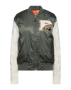 Blast-off Woman Jacket Military Green Size 6 Polyester, Wool In Green