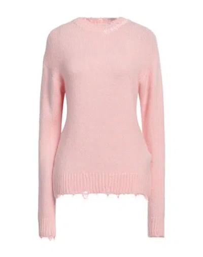 Blast-off Woman Sweater Pink Size S Acrylic, Polyamide, Mohair Wool, Elastane In Pink