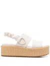 Blauer 50mm Round-toe Platform Sandals In Neutral