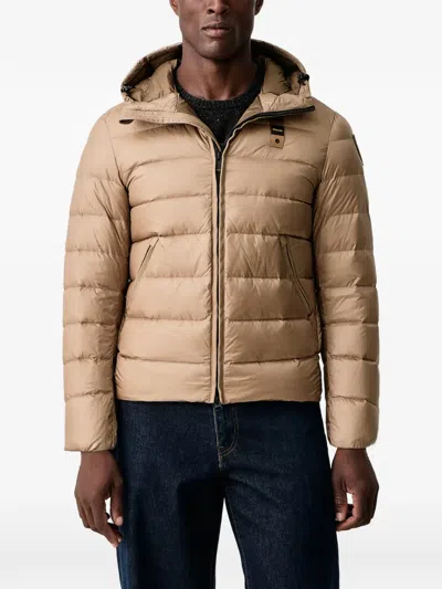 Blauer Acton Hooded Padded Down Jacket In Brown